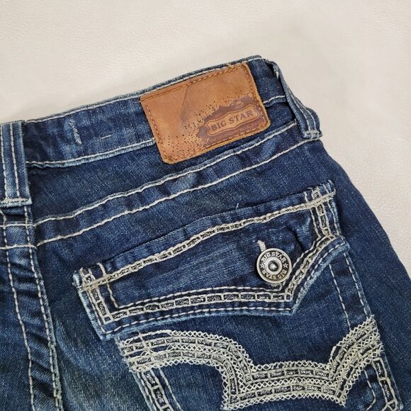 Big Star Casey K Slim Boot Low Rise Womens 28XL 32X25 Blue Jeans Bootcut Ankle - Picture 12 of 15